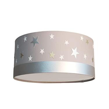 Imagem de Luminária Plafon Infantil Estrelas 30x15 2E27 Bivolts Cor: Cinza