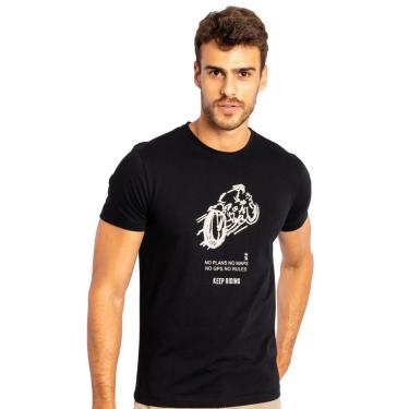Imagem de Camiseta Sergio K Masculina Keep Riding Moto Preta-Masculino