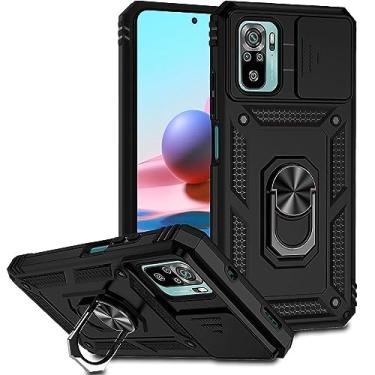 Imagem de Capa de telefone de armadura magnética para Xiaomi para Redmi Note 8 9 10 11 PRO PLUS MAX S 5G Suporte com tampa traseira protetora de lente deslizante de anel, Z7, para Note9