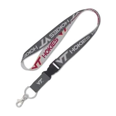Imagem de Cordão WinCraft Virginia Tech Hokies com fivela removível, 2,5 cm - Cinza carvão