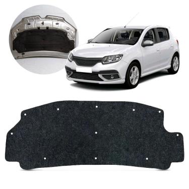 Imagem de Forro Capô Manta Acústica Logan Sandero 2015 a 2019 Antirruído Isolante com Presilha Grud Gtc 5537