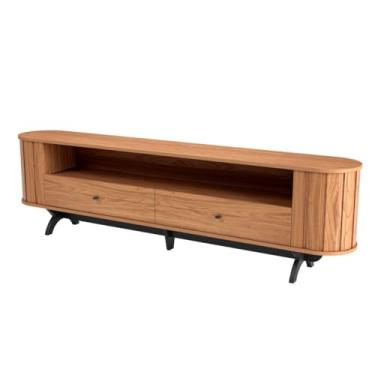 Imagem de Dalla Costa Rack Curvo TB302 220cm para TV de até 75" - 35 cm x 220 cm x 62 cm - Moderno - Suporte de TV
