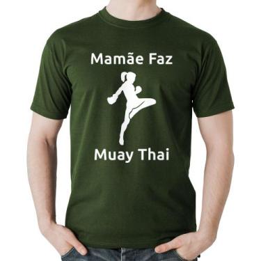 Imagem de Camiseta Algodão Mamãe Faz Muay Thai - Foca Na Moda