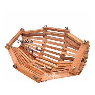 Imagem de Cachepot De Madeira - Berço - Para Plantas E Orquídeas Tamanho G