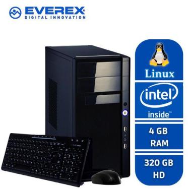 Imagem de Computador Dual Core, 4Gb , 320Gb Hd E Linux + Kit - Everex