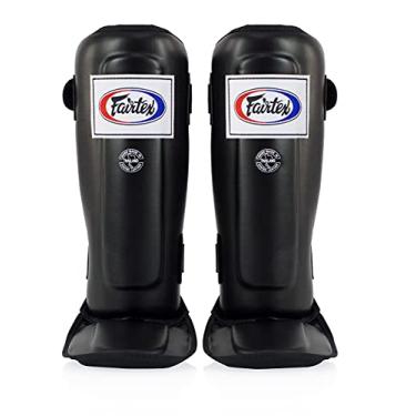 Imagem de Fairtex Caneleiras SP3 Muay Thai para homens, mulheres, crianças | Treinamento MMA, Kickboxing | Premium, leve e durável |Evite talas de canela durante o treinamento, Sparring - grande, preto