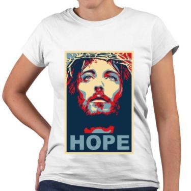 Imagem de Camiseta Baby Look Jesus Hope Esperança - Web Print Estamparia