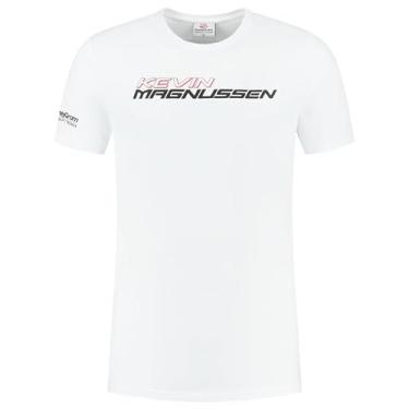 Imagem de CMC Motorsports Camiseta Haas Racing F1 Kevin Magnussen, Branco, GG