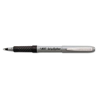 Imagem de BIC GRE11BK Grip Stick Roller Ball Pen, Black Ink.7mm, Fine, Dozen