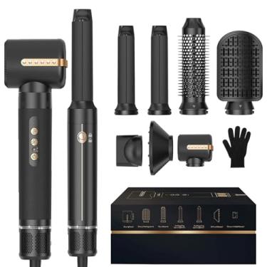 Imagem de Secador de Cabelo Profissional de Alta Velocidade 7 em 1, 110000 RPM Air Hair Styler Com Difusor e Escova Alisadora - Não Funciona 220 a 240 V