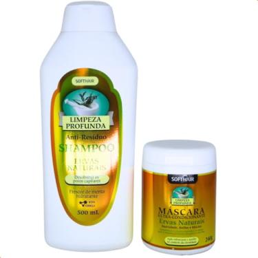 Imagem de SoftHair Shampoo 500ml e Mascara 240ml Antioxidante Antiresiduo Anti-caspa Limpeza Profunda