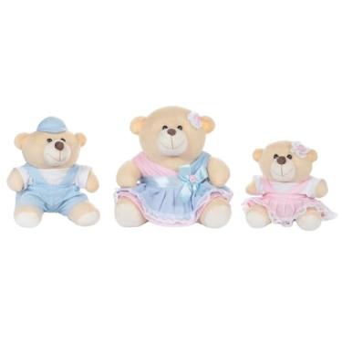 Imagem de Trio De Ursos PMG Para Nicho Decoração Menina Menino Chá Revelação Bebê Baby Decoração Quarto Festa Pelúcia Presente
