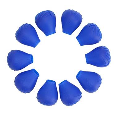 Imagem de 20 Capas para Pincéis de Maquiagem Proteção Portátil de Armazenamento de Silicone Azul M, Fácil de Transportar para Exteriores, Flexível e Durável Com Linda Cor Azul