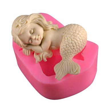 Imagem de Silicone Sereia, Efeitos 3D, Seguro para Fornos, Micro-ondas, Geladeiras e Máquinas de Lavar Louça, Antiaderente, Fácil de Usar, para Biscoitos, Chocolate, Fabricação de Sabão