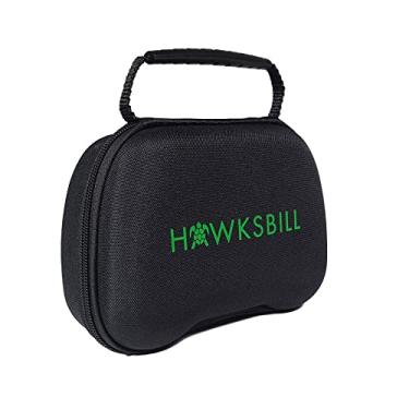 Imagem de Hawksbill Travel Controller Case Compatible with Switch Pro Controller, PS5 Controller & Xbox Controller - Portable and Compact Hard Shell Carrying Case (Black & Green)
