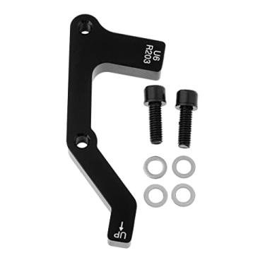 Imagem de Adaptador De Montagem De Pinça De Freio De Disco De Bicicleta De Liga De Alumínio De 203 Mm E Arruela De Parafuso - Traseiro Preto