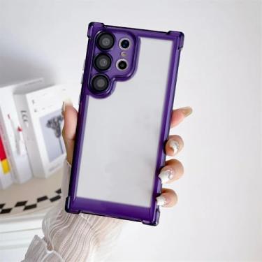 Imagem de Capa transparente para airbag, capa protetora de filme de lente para samsung s23 s24 ultra s22 plus para galaxy s23 ultra hard case, roxo, s24 para