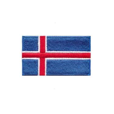 Imagem de Ruoming 1 PÇ Patch de bandeira da Islândia bordado a ferro ou costurado, tático, militar, nacional da Islândia (Islândia)