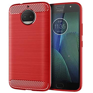 Imagem de Capa para Motorola Moto G5S Plus, capa para Moto G5S, capa para Moto G5 Plus, capa para Moto G5, tecnologia de absorção de choque de TPU (vermelho, para Motorola Moto G5S)