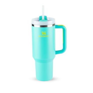 Imagem de Stanley - Quencher H2.0 FlowState 1,18L - Copo de aço inoxidável com isolamento a vácuo, tampa e canudo, para água, chá gelado, café, smoothies e muito mais, Tropical Teal