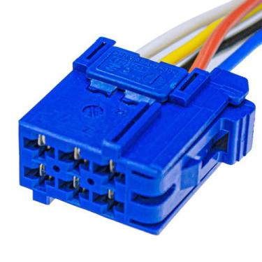 Imagem de Chicote Diagnóstico Ar Condicionado Caminhões Ônibus 6 Vias Fêmea Azul