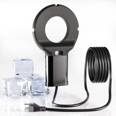 Imagem de GUEOQTC Descongelador de banho de pássaros de 250 watts com termostato, aquecedor de água submersível de frango de alumínio fundido, banho aquecido para pássaros, cabo de alimentação de 9,8 pés