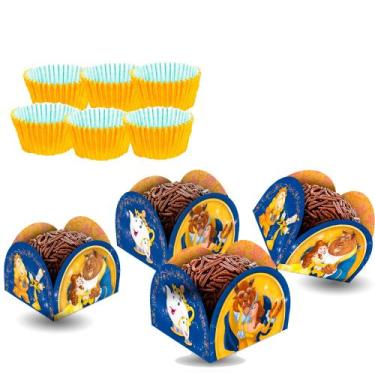 Imagem de Kit forminhas de doces150 un doces festa Bela e a Fera Anive - Regina