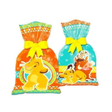Imagem de 12 Sacolas surpresa Lembrancinhas Rei Leão decoração - Regina festa