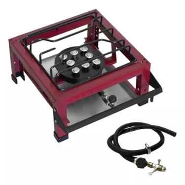 Imagem de Fogão Industrial 1 Boca De Mesa Alta Pressão Roa Kit Gás Completo