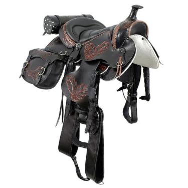 Imagem de Sela Quarto de Milha SV12008 - Preta - Selaria Vertentes