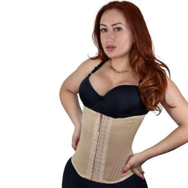 Imagem de Cinta Modeladora Feminina 3 Fechos Reforçados 16 Barbatanas - Fanático