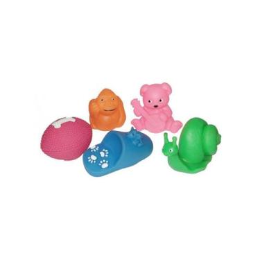 Imagem de Kit 12 Brinquedos de Borracha Sortidos para Pet - J. Pet