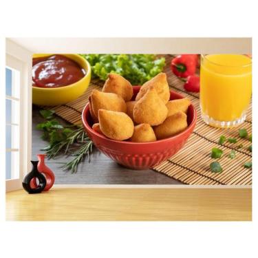 Imagem de Papel De Parede Alimentos Salgados Coxinha Bar 3,5M Al538 - Você Decor