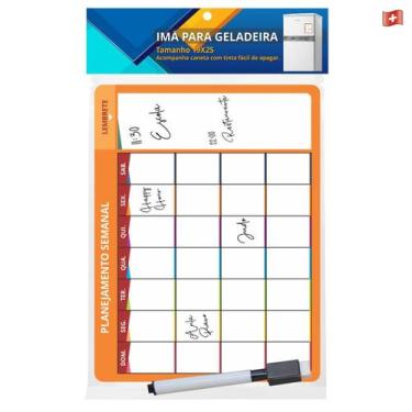 Imagem de Ímã De Geladeira Porta Recados Anotações Planner Com Caneta - Geral