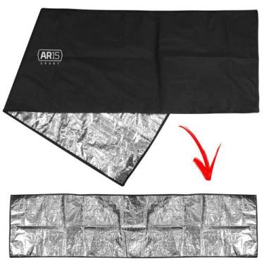Imagem de Isolante Termico Para Saco Dormir 50x180cm Alumizado Preto - AR15 Spor