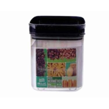 Imagem de Pote Hermético Empilhável Quadrado 800 ml P BPA Free Nilluc, FUMÊ