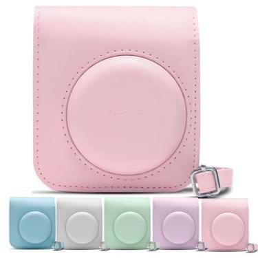 Imagem de Bolsa Case Original para Camera Instax Mini 12 com Alça Rosa - Optisom
