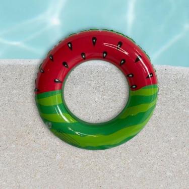 Imagem de Boia Cintura Redonda Melancia 54 cm Infantil Adulto Praia Piscina Dute