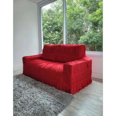 Imagem de Capa de sofá retrátil reclinável 3 lugares  - BEL CAPAS, Vermelho