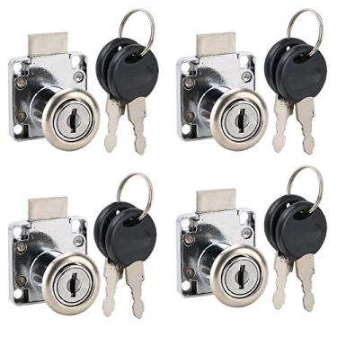 Imagem de QANYEGN Fechadura De Gaveta De Escrivaninha, Fechadura De Caixa De Joias, Fechadura De Armário, Para Escritório Em Casa, Porta De Armário, Caixa De Ferro Com Chave