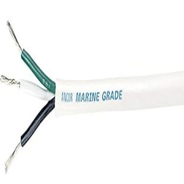Imagem de Ancor Marine Grade duplex e fio triplex, 16 Awg, redondo, triplo, Black/Green/White, 100 Feet