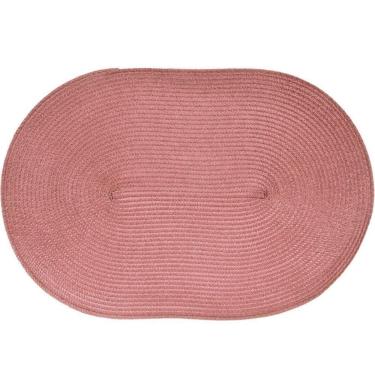 Imagem de Kit 10 Americano Requinte Liso Para Mesa Oval 30x45cm Rosê