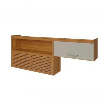 Imagem de Armário 2 Portas Nicho Nesher 200cm Mdf Freijó Com Off White