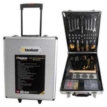 Imagem de Jogo De Ferramentas Titanium Com 254 Peças E Maleta Com Roda - Worker