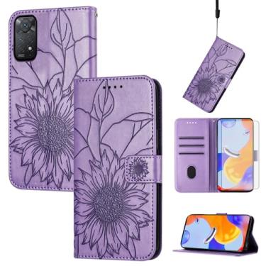 Imagem de Asuwish Capa de celular para Xiaomi Redmi Note 12 Pro 4G/Redmi Note 11 Pro 5G com protetor de tela e estampa floral, carteira com suporte para cartão de crédito, suporte para celular Redme Note11 11E