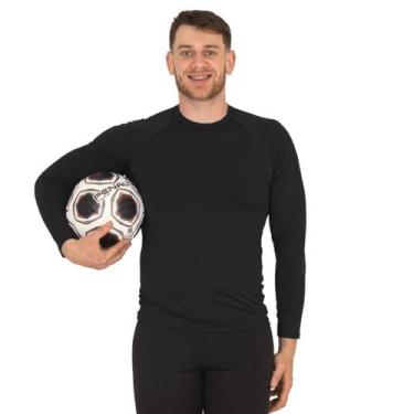 Imagem de Camisa Térmica Com Proteção UV Masculina Segunda Pele Malha Fria Manga