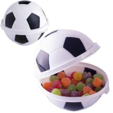 Imagem de Bola de Futebol Porta Lanche Viagem Passeio Escola 380ml - Plasutil