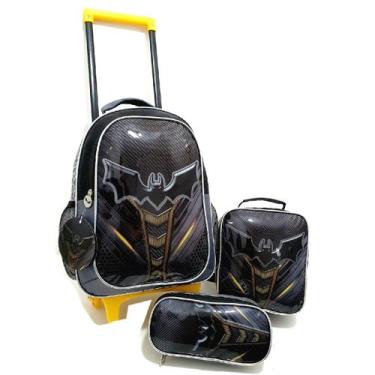 Imagem de Mochila Escolar Roda Kit Infantil Batman Dl13799K - Ello