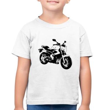 Imagem de Camiseta Algodão Infantil Moto XJ6 N Art - Foca na Moda, Branco, 6