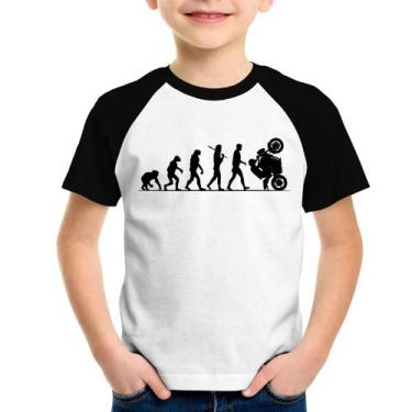 Imagem de Camiseta Raglan Infantil Evolução do Grau XJ6 - Foca na Moda, Branco, 